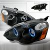 2002 Acura RSX   Black Halo Projector Headlights  
