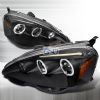 2004 Acura RSX   Black Halo Projector Headlights  W/LED'S