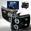 2009 Chevrolet Silverado   Black Halo Projector Headlights  W/LED'S