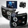 2008 Chevrolet Silverado   Black Halo Projector Headlights  W/LED'S