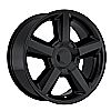 2010 Chevrolet Suburban  20x8.5 6x5.5 +30 - Replica Wheel -  Gloss Black With Cap 