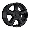 Chevrolet Tahoe 2007-2012 20x8.5 6x5.5 +30 - Replica Wheel -  Gloss Black With Cap 
