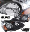 Acura Rsx 2002-2004  Black Euro Crystal Headlights