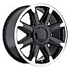 2008 Gmc Yukon  20x8.5 6x5.5 +13 - Denali Wheel - Black Machine Face With Cap 