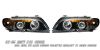 Bmw 3 Series 2002-2004 4dr Black/amber W/am.Halo Projector Headlights