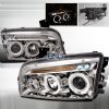 Dodge Charger 2005-2010 CCFL Halo LED  Projector Headlights - Chrome  