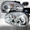 2000 Volkswagen Golf  CCFL Halo LED  Projector Headlights - Chrome  
