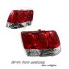 2000 Ford Mustang   Red / Clear Euro Tail Lights