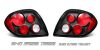 Hyundai Tiburon 2000-2002  Black Euro Tail Lights