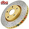 1997 Ford Mustang Cobra - Inc. Bullitt & Mach 1  Dba 4000 Series Cross Drilled And Slotted - Rear Brake Rotor