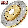 Cadillac Escalade All Front Bracket Cast# 351c/352c 2007-2009 Dba 4000 Series Cross Drilled And Slotted - Rear Brake Rotor