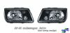 Volkswagen Jetta 1999-2005  Black Euro Crystal Headlights