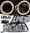 Audi A4  2002-2005 Halo Projector Headlights - Chrome Housing Clear Lens 