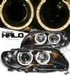 Bmw 3 Series 2002-2005 2dr Black W/halo Projector Headlights