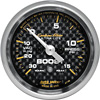 Auto Meter Carbon Fiber 30 IN/15 PSI 2-1/16 inch Boost Gauge