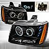 Chevrolet Suburban  2007-2009 Black Ccfl Halo Projector Headlights  