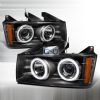 Chevrolet Colorado 2004-2006 CCFL Halo  Projector Headlights - Black  