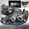 Mitsubishi Lancer 2008-2010 Dual CCFL Halo LED  Projector Headlights - Black  