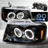 Ford F150 2004-2008 CCFL Halo LED  Projector Headlights - Black  
