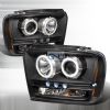 Ford Super Duty  2005-2007 Black Ccfl Halo Projector Headlights  