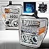 Ford Super Duty  2008-2010 Chrome Ccfl Halo Projector Headlights  