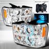 Gmc Sierra  2007-2008 Chrome Ccfl Halo Projector Headlights  