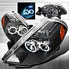 Nissan Versa 2007-2008 Black Projector Headlights w/ Halo