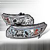 2006 Honda Civic   Chrome Ccfl Halo Projector Headlights  