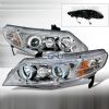 2006 Honda Civic   Chrome Ccfl Halo Projector Headlights  