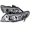 2010 Honda Civic   Chrome Ccfl Halo Projector Headlights  