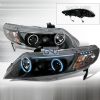 2006 Honda Civic   Black Ccfl Halo Projector Headlights  