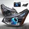 2009 Ford Focus   Black Ccfl Halo Projector Headlights  