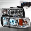2000 Dodge Ram   Chrome Ccfl Halo Projector Headlights  