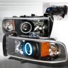 2000 Dodge Ram   Black Ccfl Halo Projector Headlights  