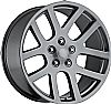 2004 Dodge Ram  20x9 5x5.5 +25.4 - SRT10 Replica Wheel -  Comp Gray With Cap 