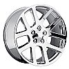 Dodge Ram 1998-2010 22x10 5x5.5 +25.4 - SRT10 Replica Wheel -  Chrome With Cap 