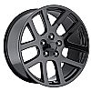 Dodge Ram 1998-2010 22x10 5x5.5 +25.4 - SRT10 Replica Wheel -  Gloss Black With Cap 