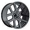 2000 Dodge Ram  22x10 5x5.5 +25.4 - SRT10 Replica Wheel -  Gloss Black With Cap 