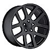 Dodge Ram 1998-2010 22x10 5x5.5 +25.4 - SRT10 Replica Wheel -  Satin Black With Cap 