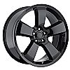 2008 Dodge Charger  20x10 5x115 +18 - SRT8 Replica Wheel - Gloss Black With Cap 