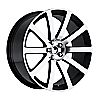 Chrysler 300C 2005-2010 20x9 5x115 +18 - SRT8 Style Wheel - Black Machine Face With Cap 