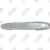 Toyota Sienna  2005-2012 4 Door,  Chrome Door Handle Covers -  w/ Passenger Keyhole 