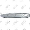Toyota Camry 2007-2011 (4 Door)  Chrome Door Handle Covers W/Pass Key Hole Base / Ce