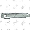 Toyota Prius  2010-2013 4 Door,  Chrome Door Handle Covers -  w/o Passenger Keyhole Works w/ Smart Key