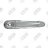 Ford Taurus  2010-2013 4 Door,  Chrome Door Handle Covers -  w/o Passenger Keyhole 