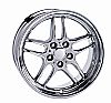 Bmw 7 Series 1988-2010 18x8 5x120 +13 - Parallel Spoke Wheel - Chrome With Cap 