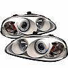 1997 Honda Civic  White Housing Dual Halo Projector Headlights