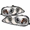 Honda Civic 1999-2000 White Housing Dual Halo Projector Headlights