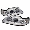 2001 Ford Mustang  White Housing Dual Halo Projector Headlights