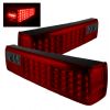 Ford Mustang 1987-1993  Red Clear LED Tail Lights